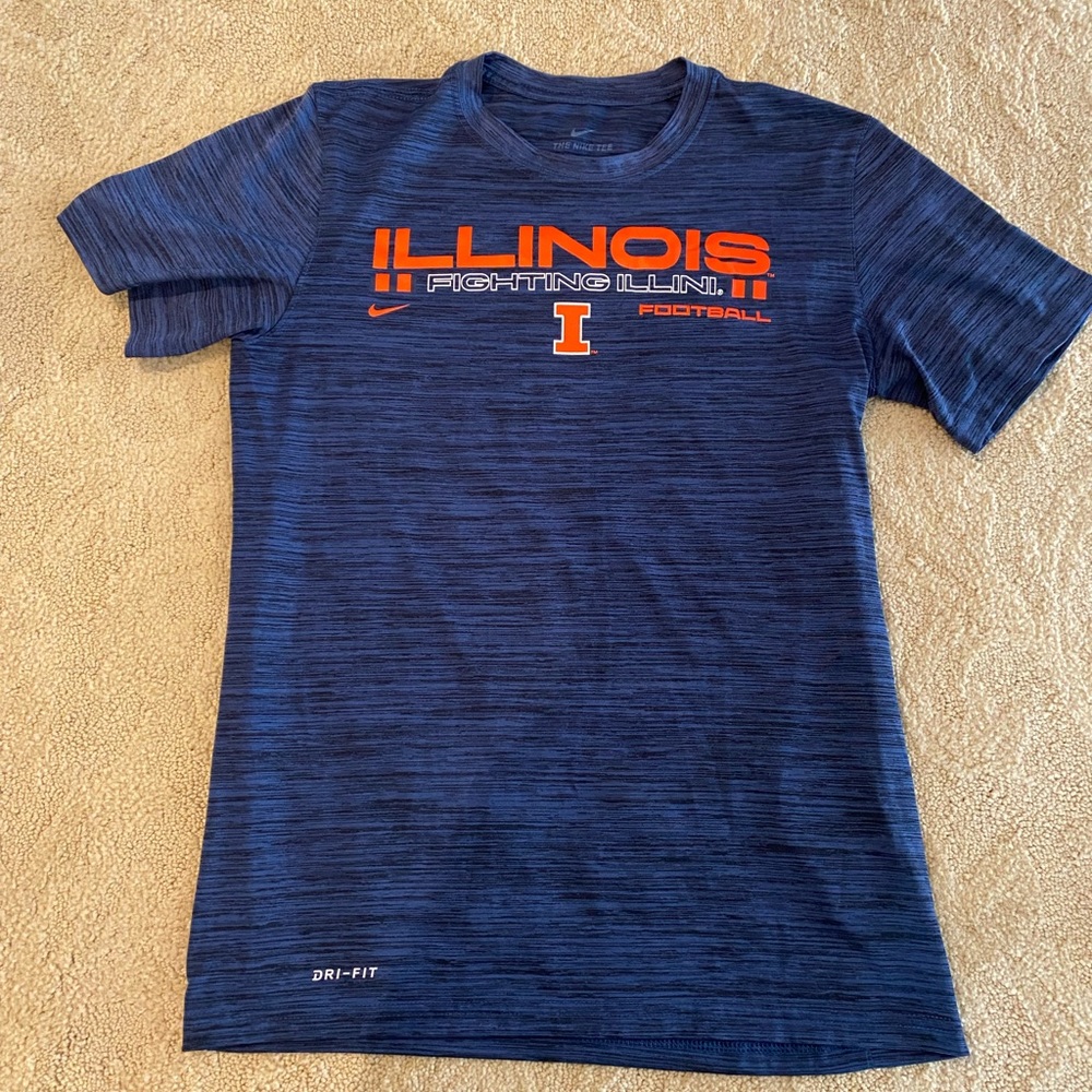 Nike Fighting Illini Football Dri-Fit T-Shirt, Size Small men’s